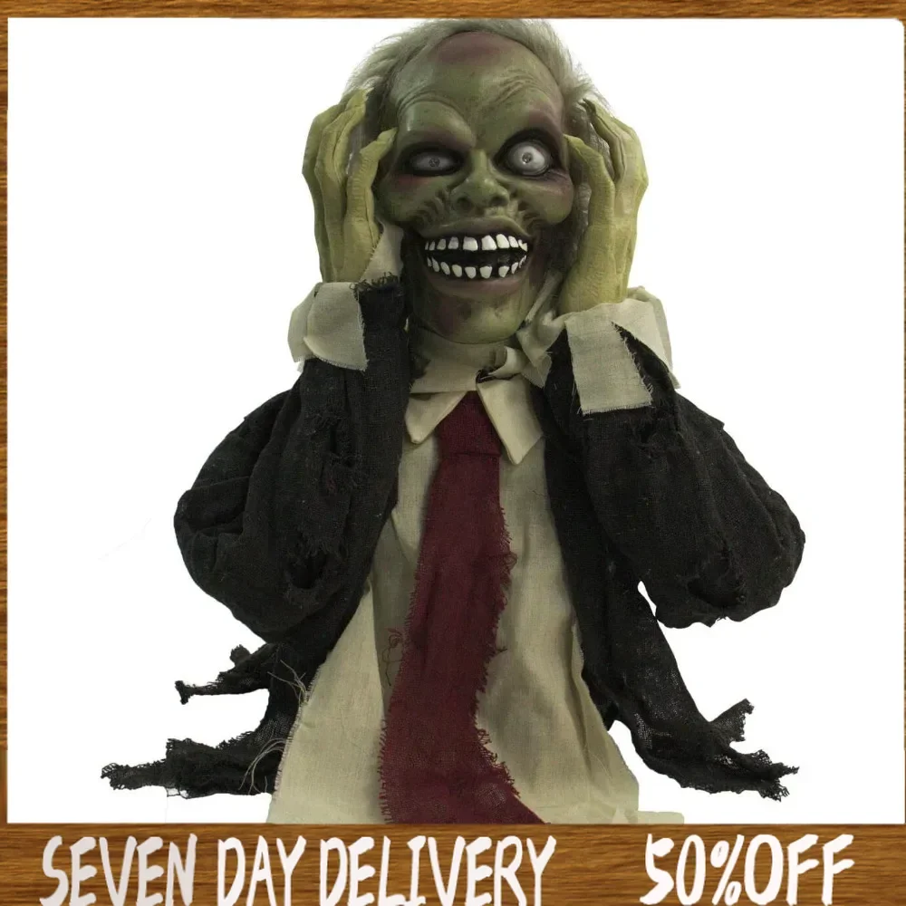 

Реквизит для украшения улицы на Хэллоуин, выключатель зомби, пенопласт активируется на прикосновении или от громких шумов, таких как ветер