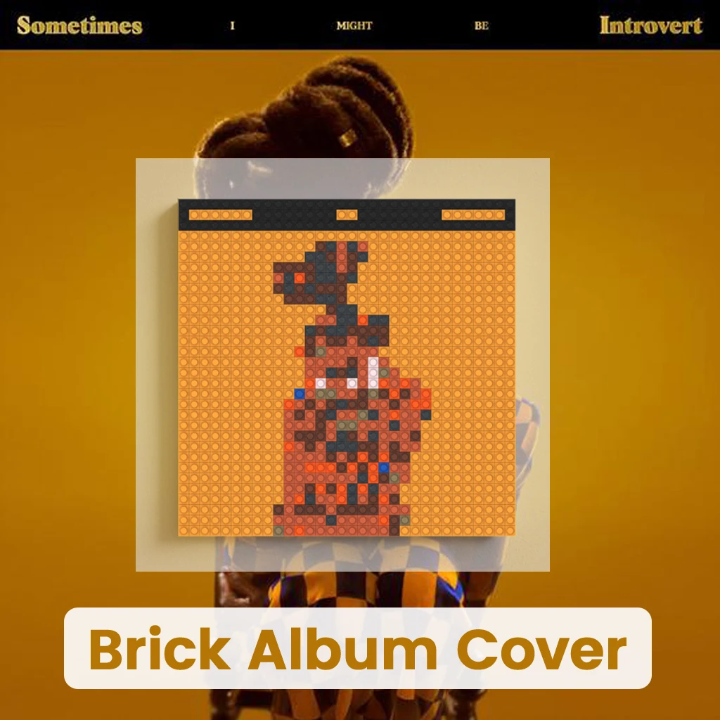 

Little Simz Hip Hop Rap Star Building Blocks Mural Brick Pixel Art Wall Decorative Painting Fashion Home Ornament For Fans
