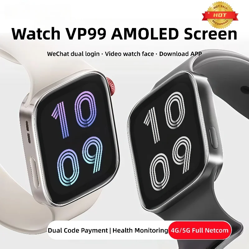 

VP99Smartwatch 4G Amoled screen smartwatch with 180° rotating camera Global Talk GPS WIFI Sim card slotSports Watch