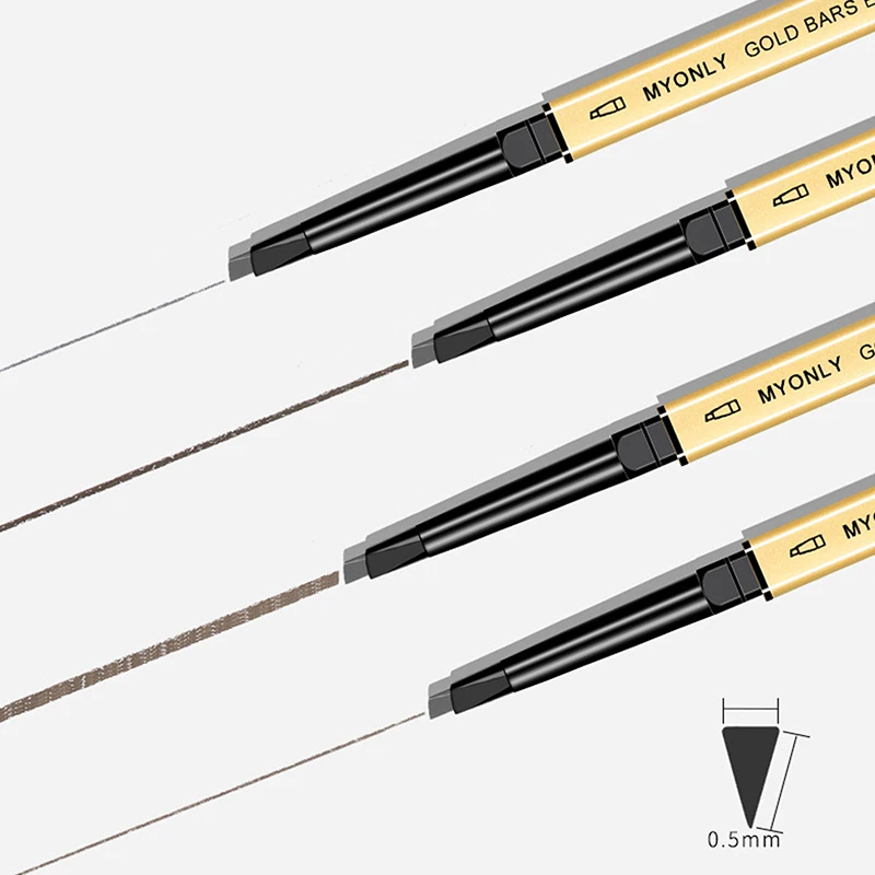 [MP]3 色超細三角アイブロウペンシル精密ディファイナー長持ち防水ブロンドブラウンコーヒーメイクアップ