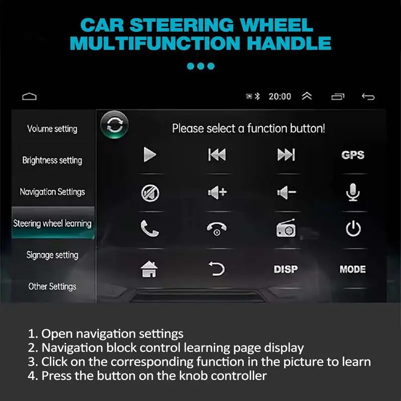 Steering Wheel Radio Control Buttons Universal Remote Control Button Multi-Function Control Switches For Car Radios Multimedia