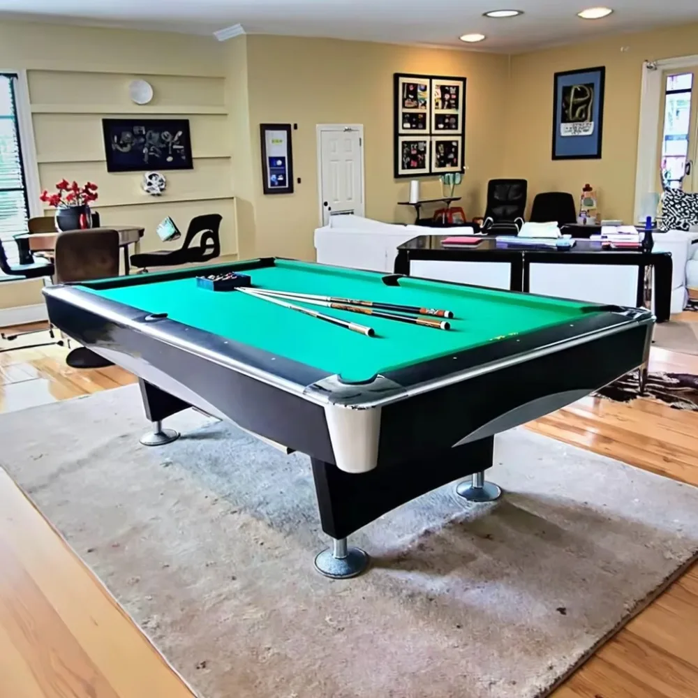 Wholesale High Quality Solid Wood Slate 9 Balls American Pool Billiard Table