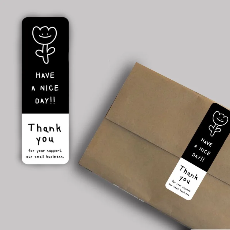30-90Pcs Thank You Sticker Decorative Seal Labels for Small Business Gift Packaging Decoration Envelope Seal Shipping Stickers