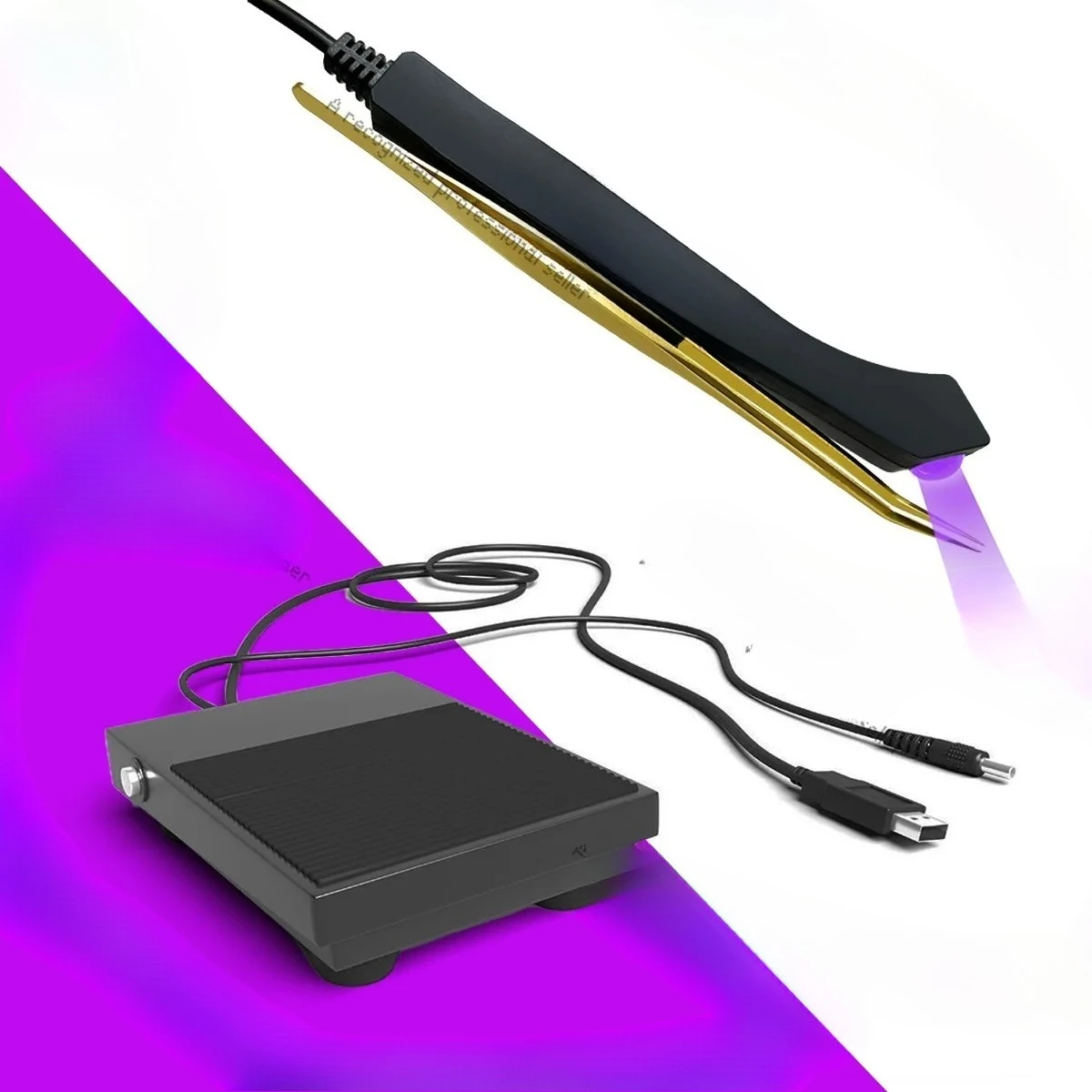 for Eyelash Tweezers With Led Light UV Eyelash Extension Light Lamp 3W UV Lash  Glue Light on Tweezers UV Lamp Eyelashes