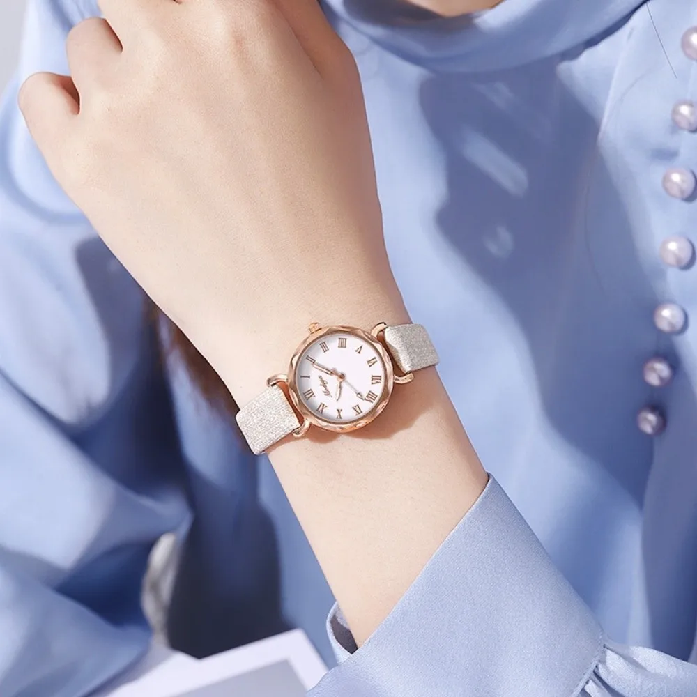 Fashion Leather Strap Watches for Women Water Resistant Precise Wrist Watches Minimalist Circular Quartz Watch Female Gifts