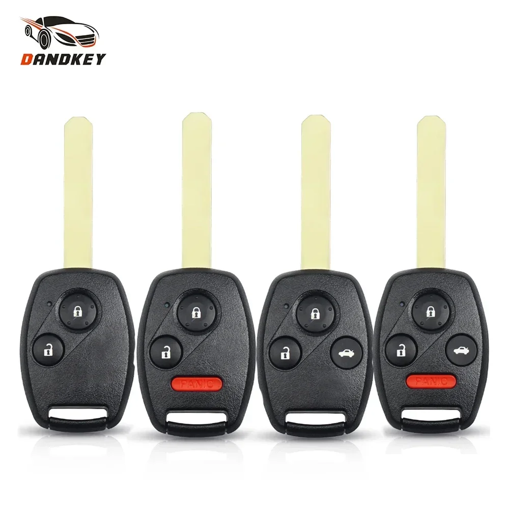 

Dandkey 3PCS Remote Car Key Shell With Buttons pad For Honda Accord Pilot Cr-V Key Housing Civic Insight Ridgeline 2003-2013