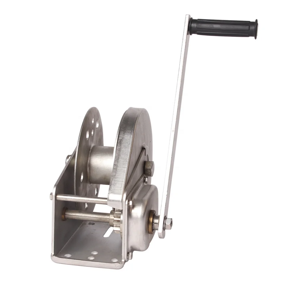 

Heavy Duty 1200LBS Stainless Steel Boat Winch Hand Winch supplier with brake