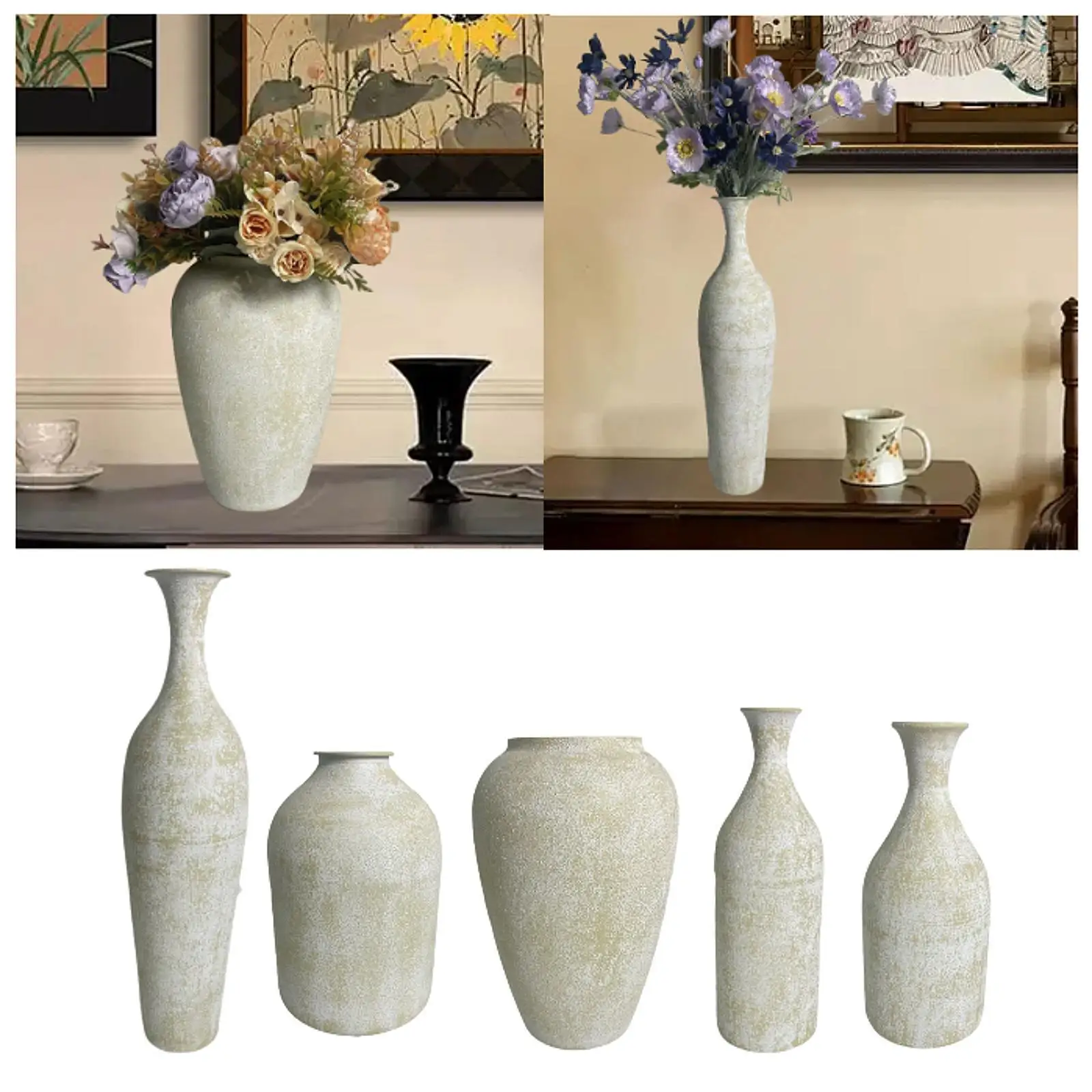 

Ceramic Flower Vase Simple Flower Arrangement Table Centerpiece for Bedside Shelf Living Room Dining Table Home Decoration