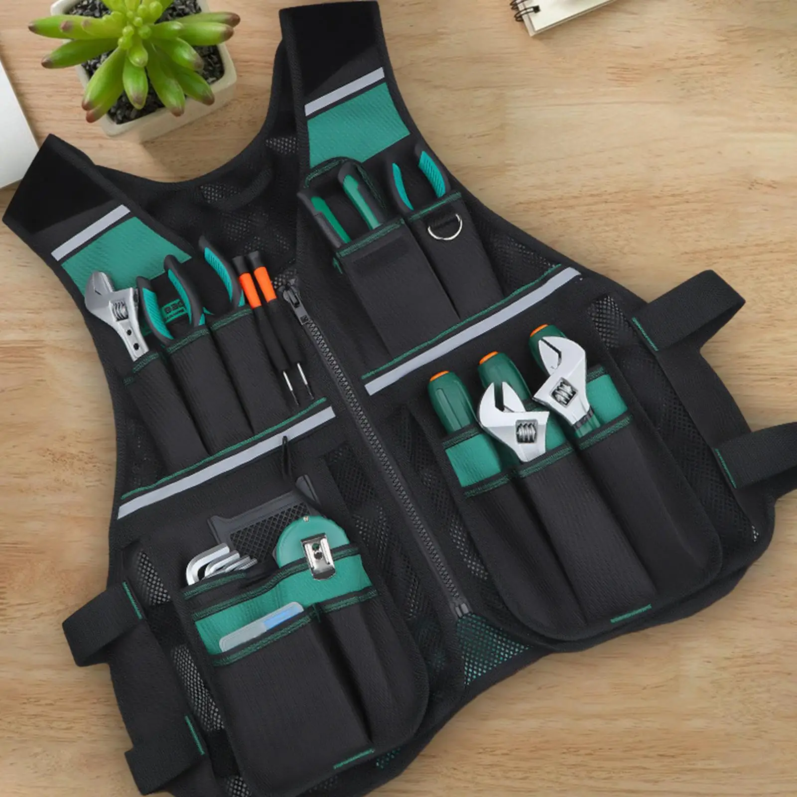 Electrician Tool Vest Waterproof Vest Style Tool Bag for Workshops Home DIY