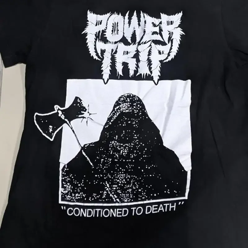 Power Trip Band schwarzes T-Shirt. Alle Größen S bis 45Xl. T-Shirt 86