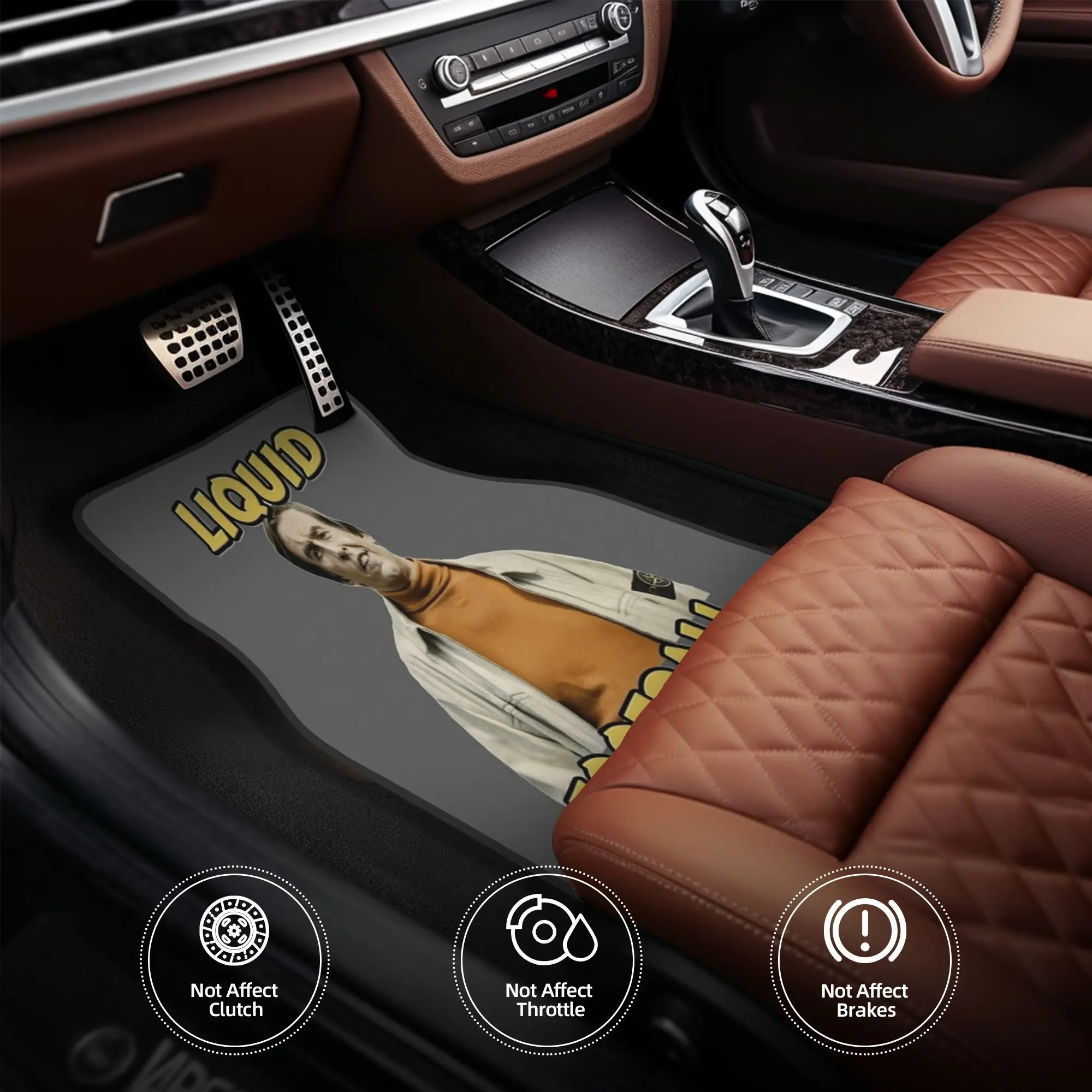 Set Of 4 Alan Partridge T-Shaped Pillows For Car Floor Mats, Made From Sturdy Polyester Fiber, Suitable For Vehicles, Perfect As