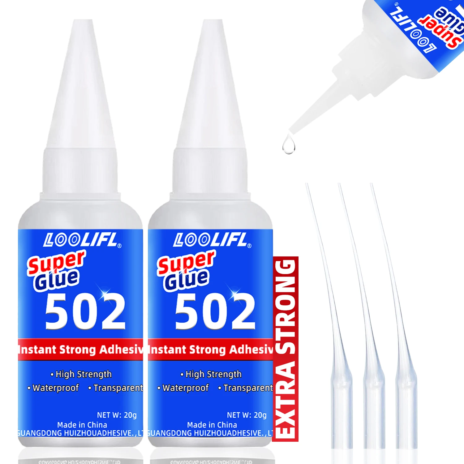 Super Glue 502 Instant Strong Adhesive 20g  Industrial Grade Glue for Household Emergency Repair, Craft Making  Material Bonding