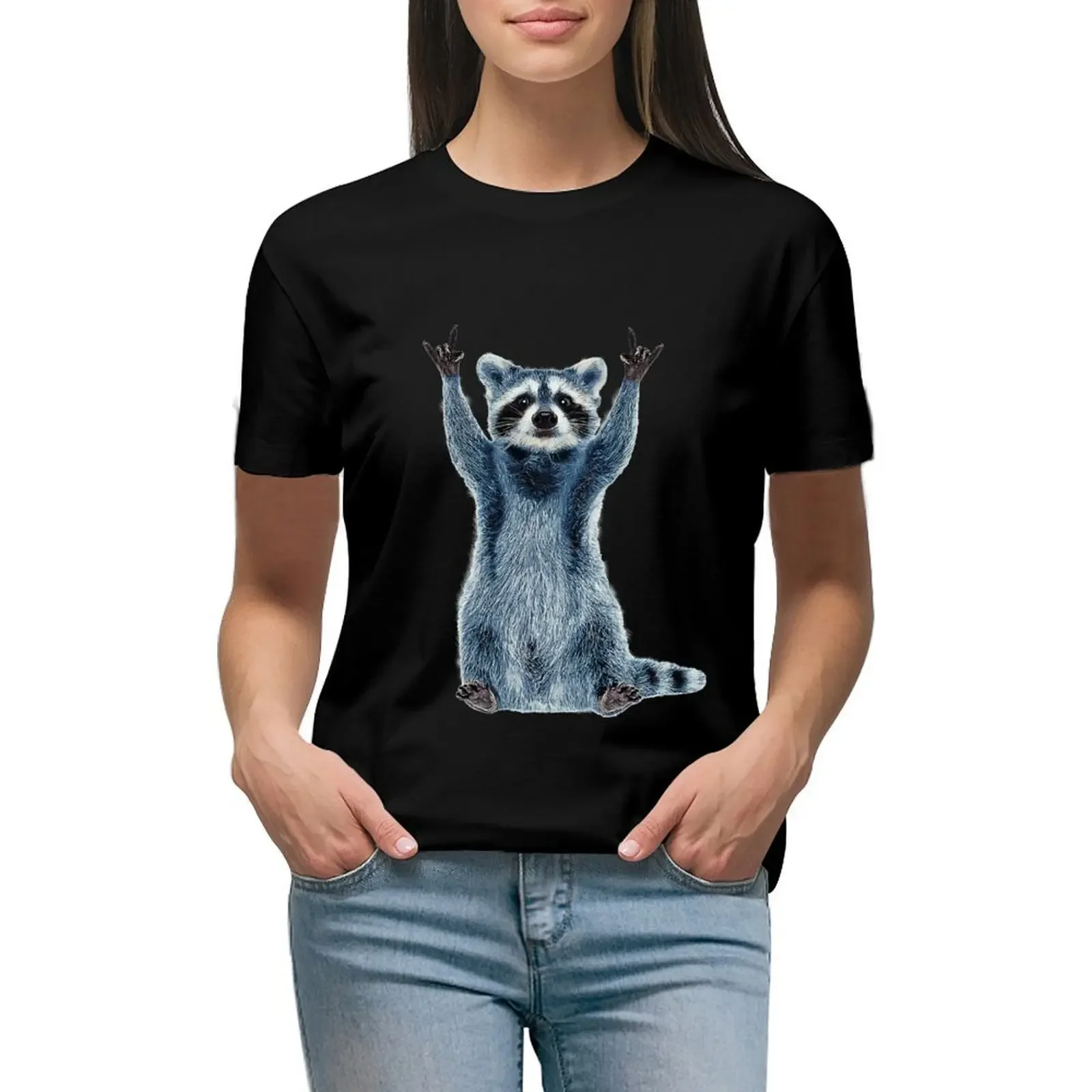 Raccoon Shirt-Cool Nature Raccoon Tee Cute Raccoon Classic T-Shirt heavyweights lady clothes vintage white t shirts for Women