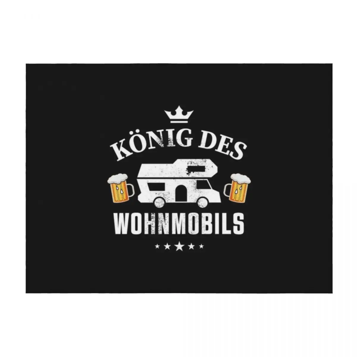 

Knig des Wohnmobils | Camping Geschenk Throw Blanket Weighted Soft Plaid Blankets For Bed anime Blankets