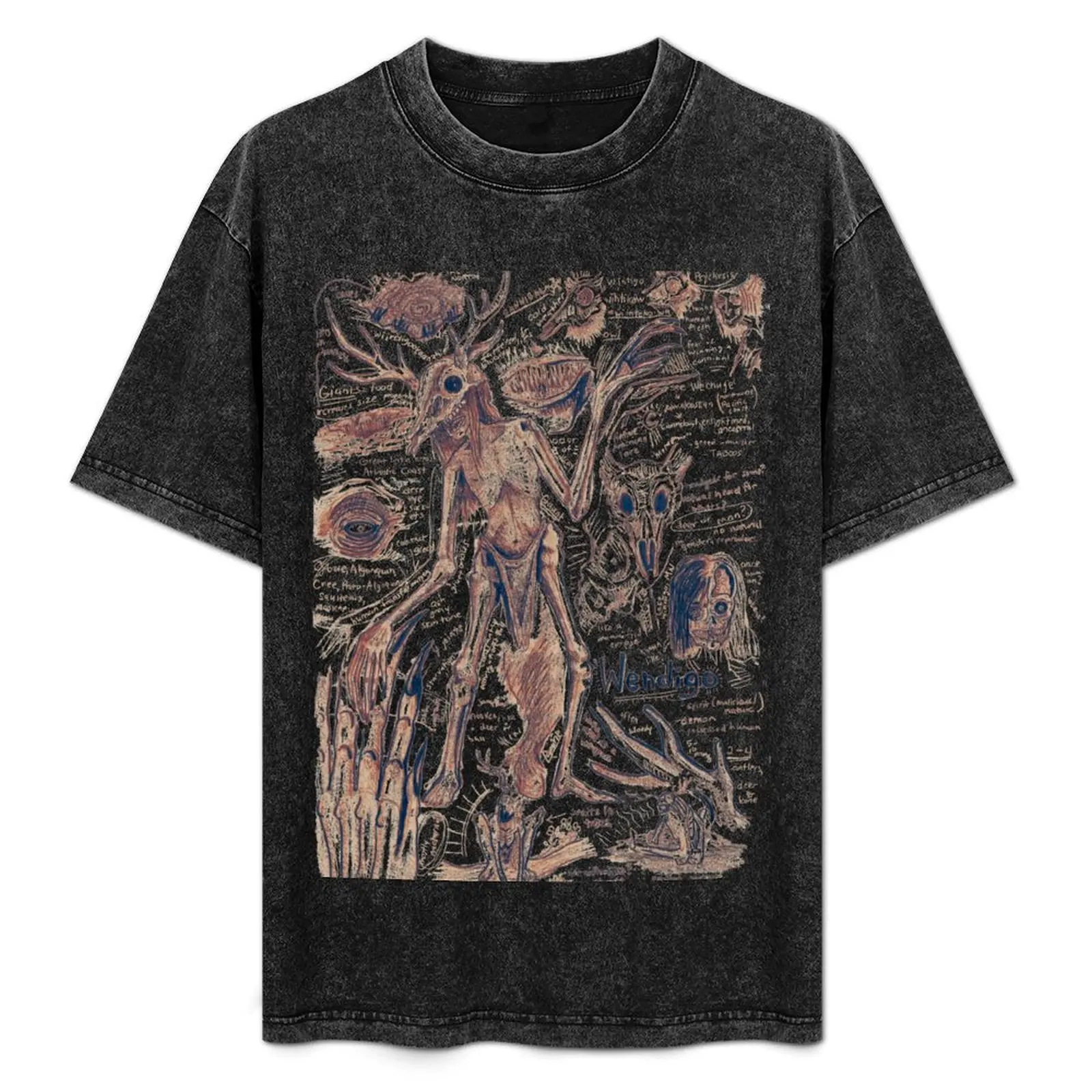 

EgertronPuck's Wendigo ANatomy Illustration T-Shirt Soft Casual Short Sleeve Cotton Tee