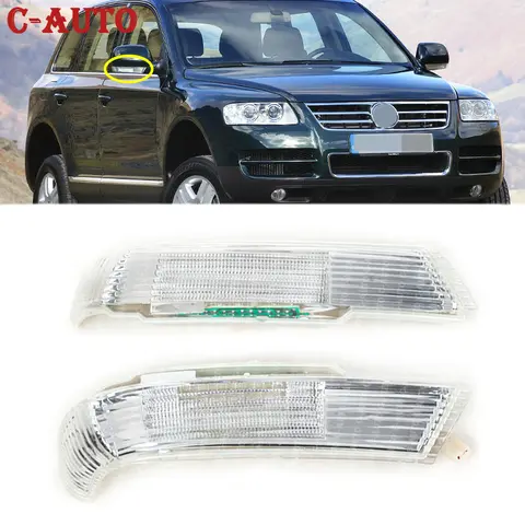 Car High Quality Car Auto Rearview Mirror Turn Signal Indicator Lights Lamp Fit For VW Touareg 2003-2007 7L6949101B 7L6949102B