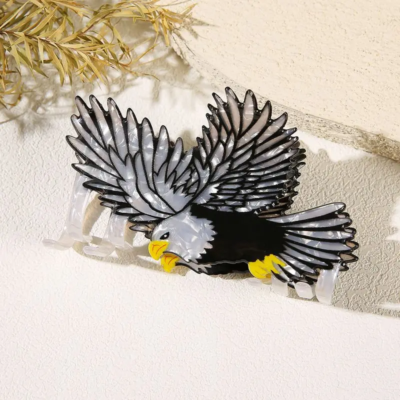 

1 шт., новая нишевая ацетатная кислота, модное животное, Ара с искусственной кожей, зажим для акулы, зажим для орла, аксессуар для волос