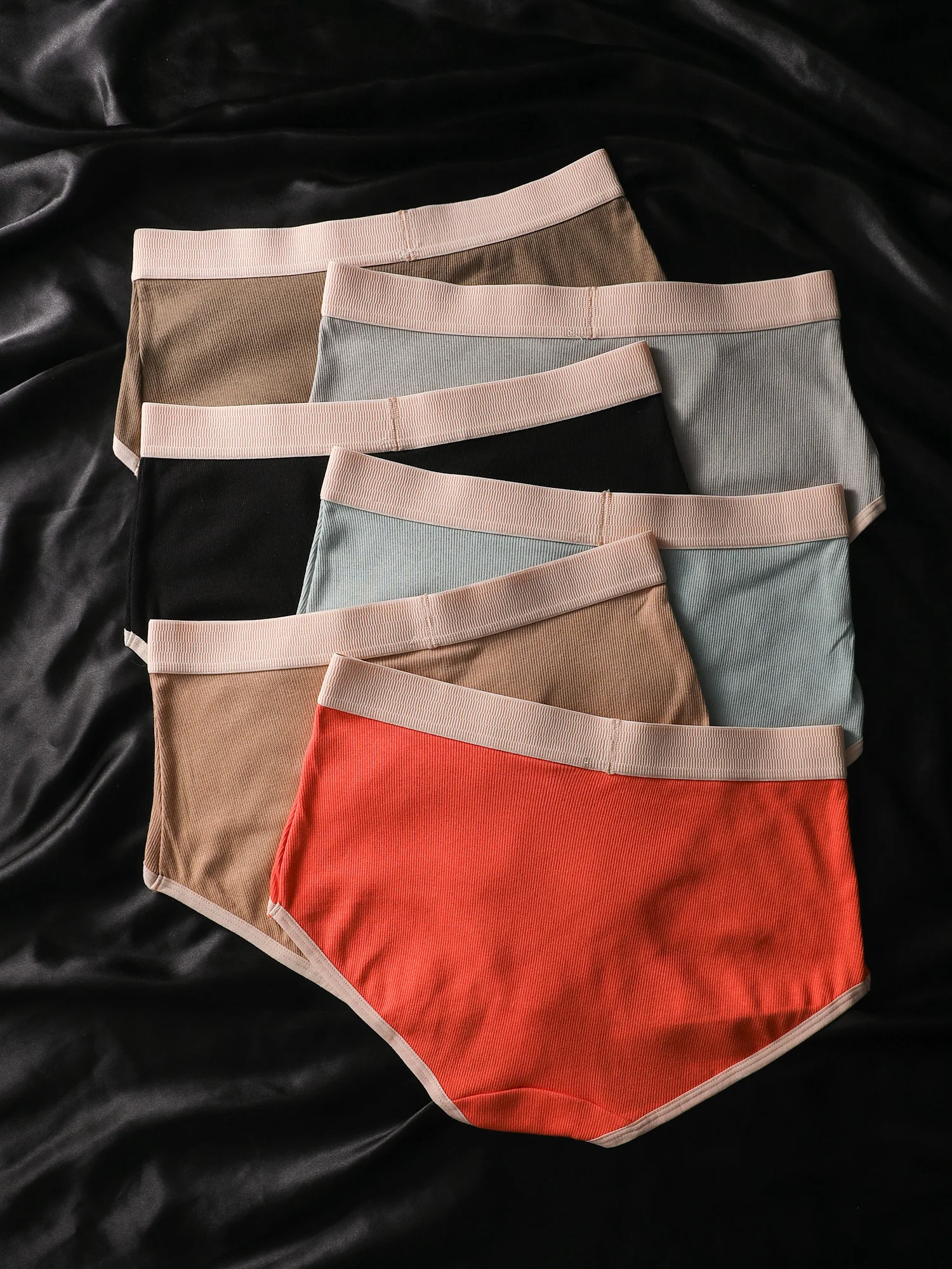 6 pcs BIWEIER women's cotton underwear, fashionable and colorful combination set, comfortable cotton underwear, soft and skin-friendly, suitable for daily exercise and leisure vacation, ladies' Valentine's Day gift