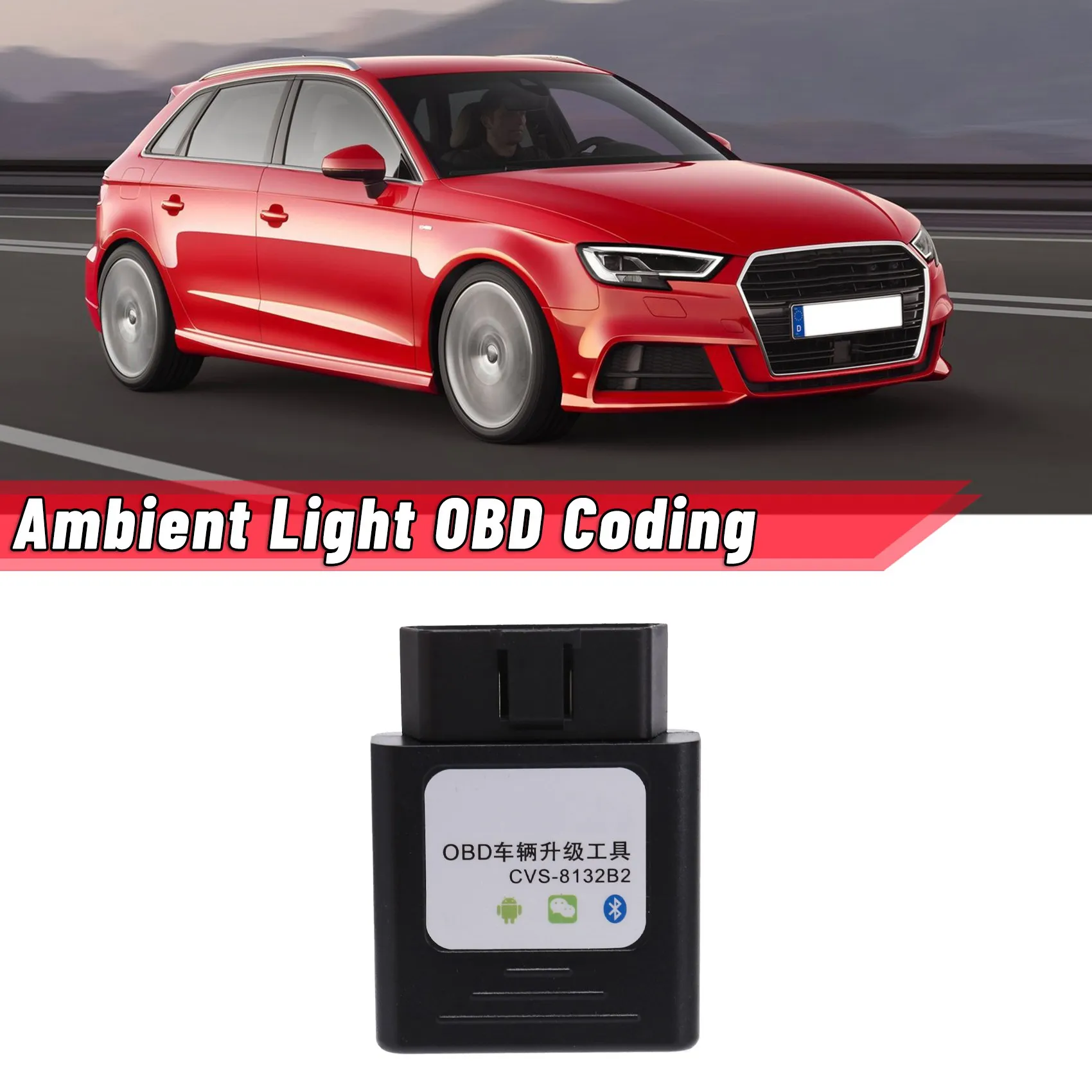 Car Ambient Light OBD Coding for Mercedes-Benz A/B/C/GLC/GLA/GLB/CLA Class -Audi A3/A4L/A5/A6L/A7/A8L/Q2L/Q3/Q5/Q5L/Q7