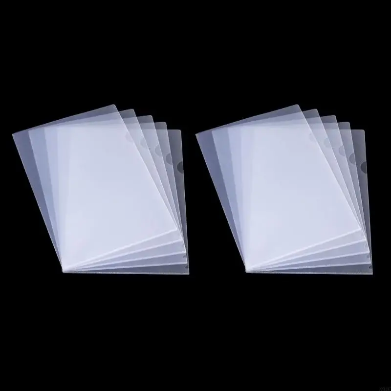 10Pcs Clear Folders Project Pockets,Plastic Folders,Plastic Document Folders K92C