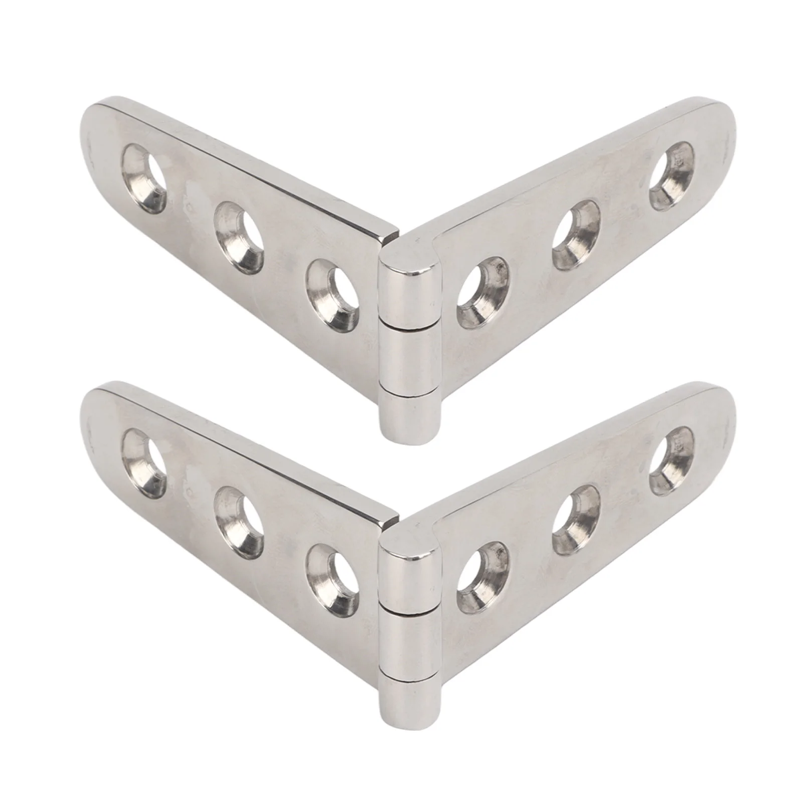 

ZK40 Pair Heavy Duty Strap Hinge with Holes 316 Stainless Steel Marine Boat Home Hardware for Door Gate Shed Barn 3