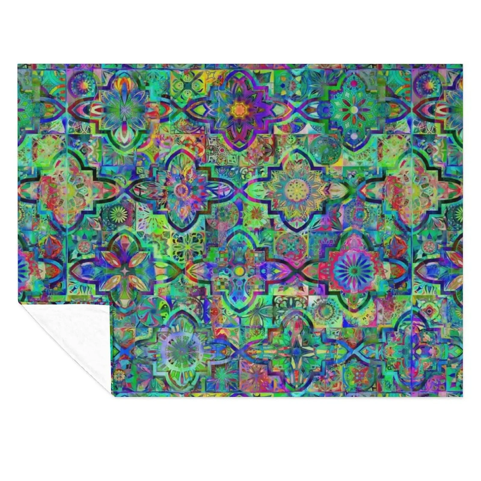 

Bohemian hippie boho tie dye design Throw Blanket Quilt Luxury St Sofas Extra Large Throw Blankets