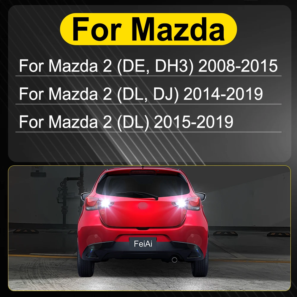 For Mazda 2 Demio LED Reverse Lights 2008 2009 2010 2011 2012 2013 2014 2015 2016 2017 2018 2019 Accessories Reversing Lamp Bulb