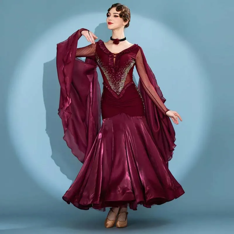 Waltz Ballroom Dancing Dress Adult Advanced Customization Ballroom Competition Dance Dresses Women Standard Ballroom Skirt