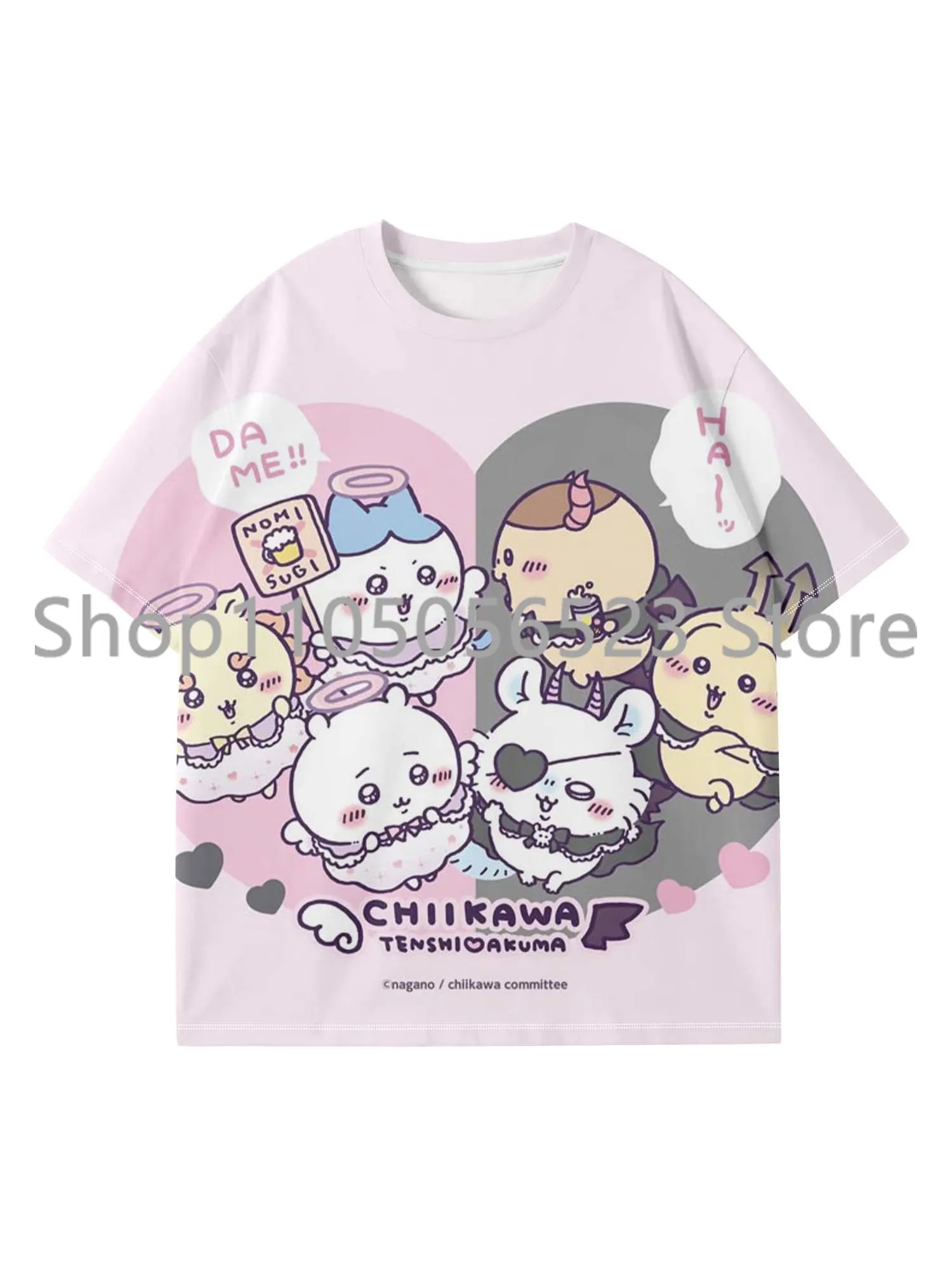 2025 جديد Chiikawa الكرتون تي شيرت الأطفال الكبار الصيف قصيرة الأكمام تي شيرت غير رسمي تي شيرت رياضي التجفيف السريع بلايز المحملة