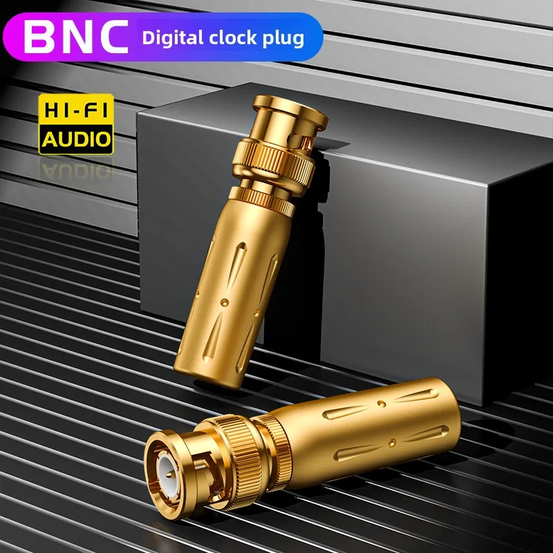 Taiwan imports BNC-G gold-plated digital coaxial audio 75 Euro 50 Euro clock BNC wire soldered SDI plug