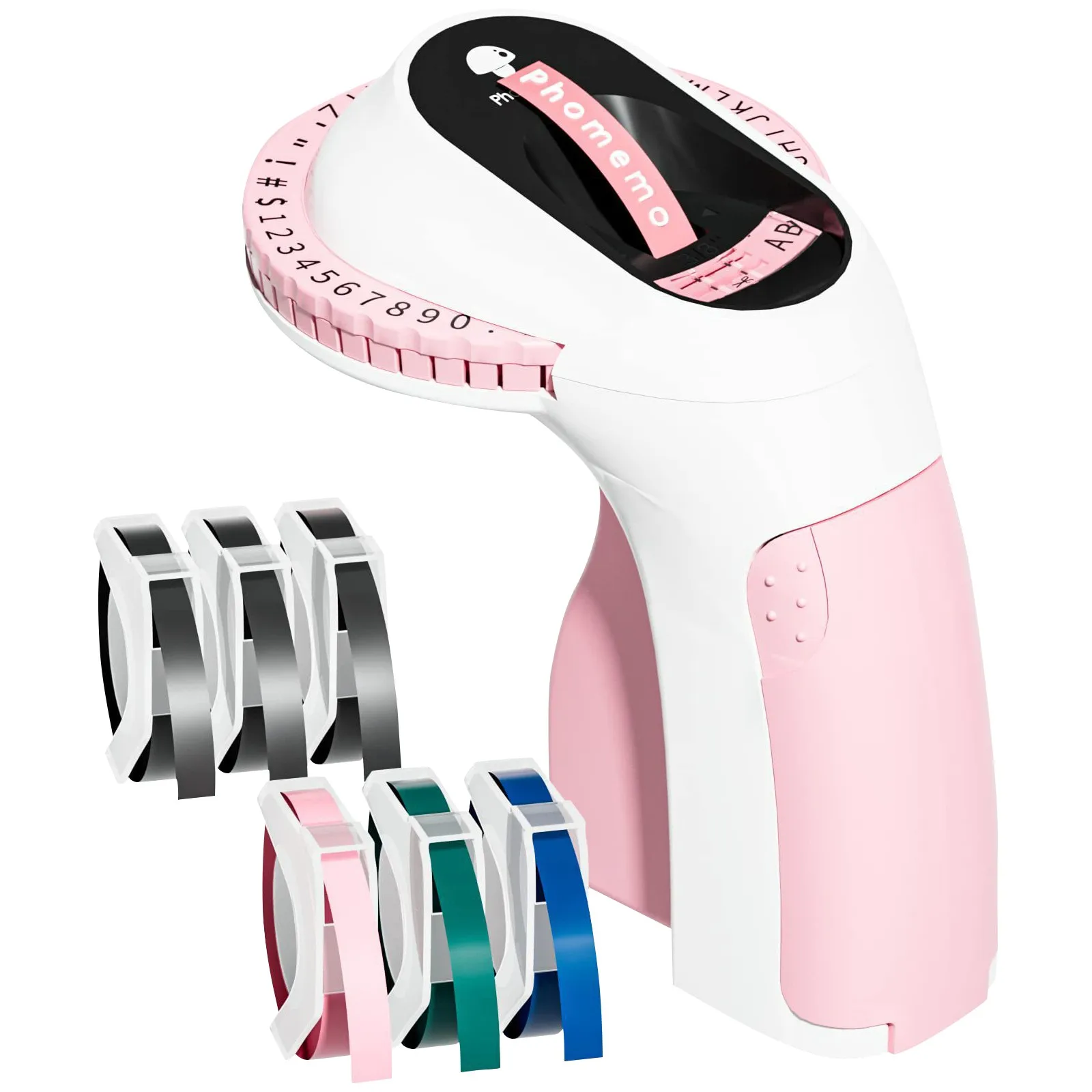 3D Label Printer Embossing Label Tape Manual Labeller Typewriter Portable Manual Label Maker Vintage Embossing Label Maker