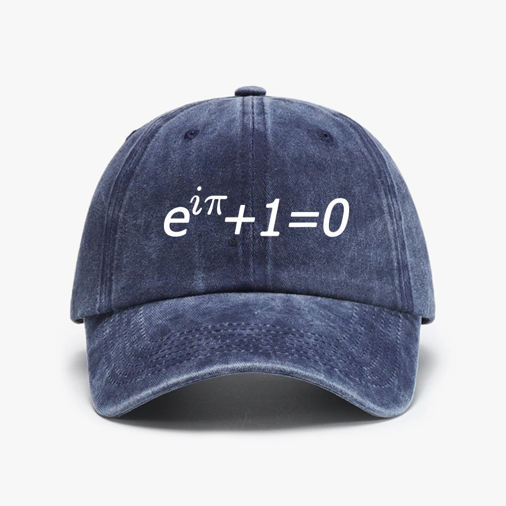 Blend Funny Mathematical Design Print Baseball Cap Summer Casual Loose for Men Soft Top hats Fashion Washed cowboy Hat