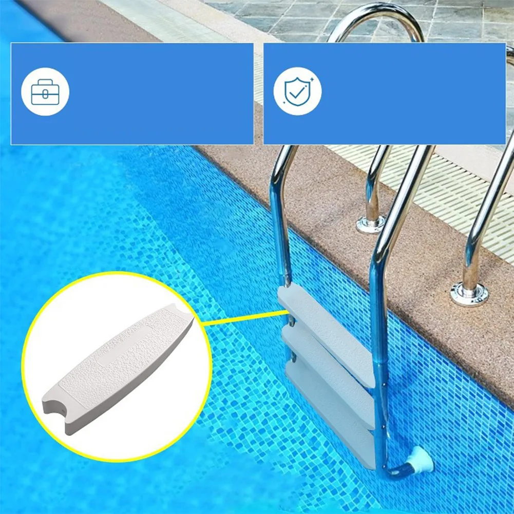 Pool Ladder Step Replacement Kit 3 pcs ABS Plastic Steps with Polka Dot Designed for Standard Above Ground Pools