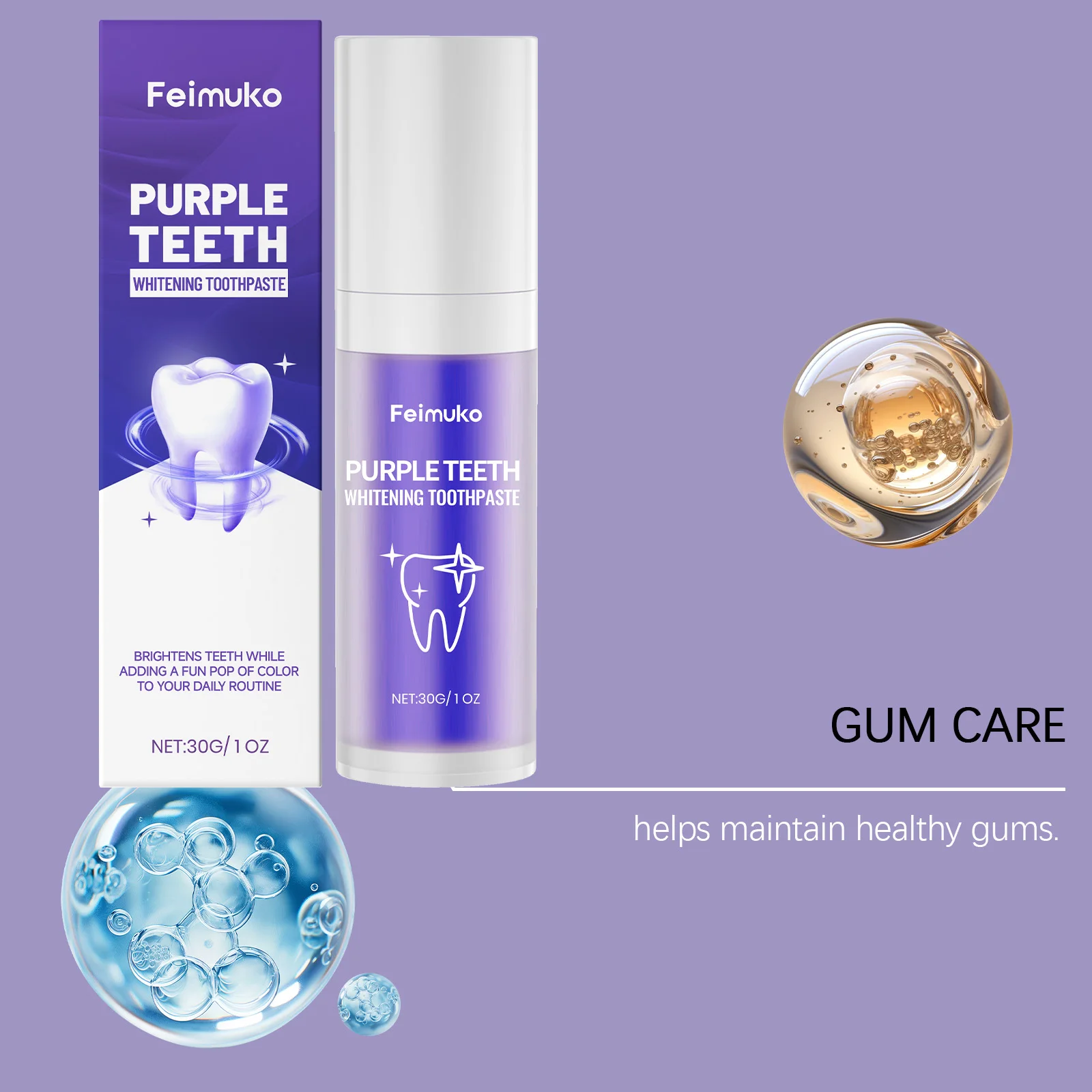 Premium Purple Toothpaste, Long-Lasting Fresh Breath, Gentle Gum & Enamel Care, Daily Deep Oral Cleansing & Mild Maintenance