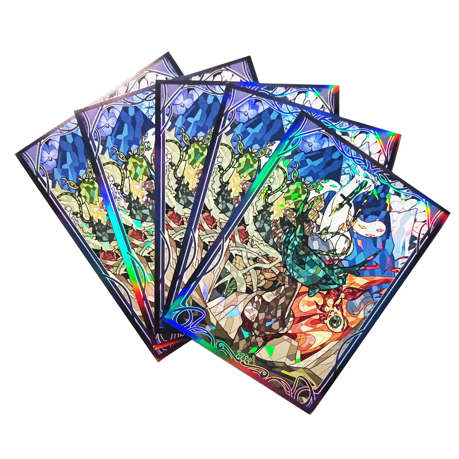 

60ct с верхней загрузкой, рукава для коллекционных карточек в стиле аниме, щит для карт, лазерный держатель для карт, защита для колоды для карт размером MTG/TCG/PTCG 66x91 мм