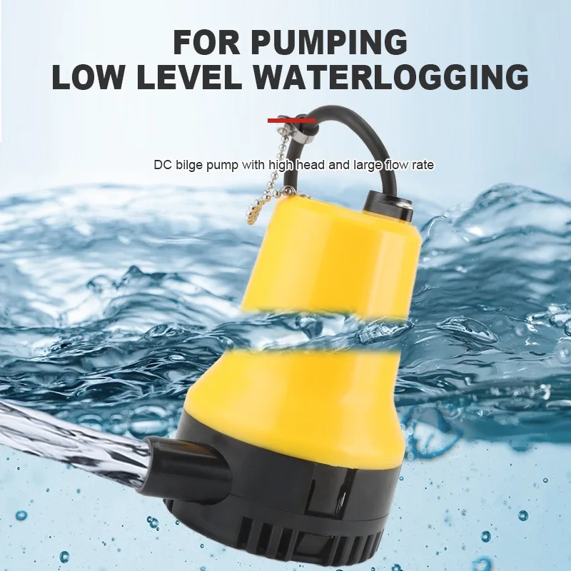 

DC Voltage Bilge Pump 12v24V Small Cabin Submersible Pump DC Pump Can work use Solar Panels or Batteries Bilge Pump