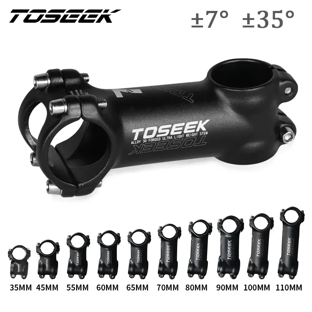 

TOSEEK Bicycle Handlebar Stem 60/70/80/90/100mm MTB Stem 28.6mm 31.8mm Negative Power Mtb Lightweight Road Bike Table