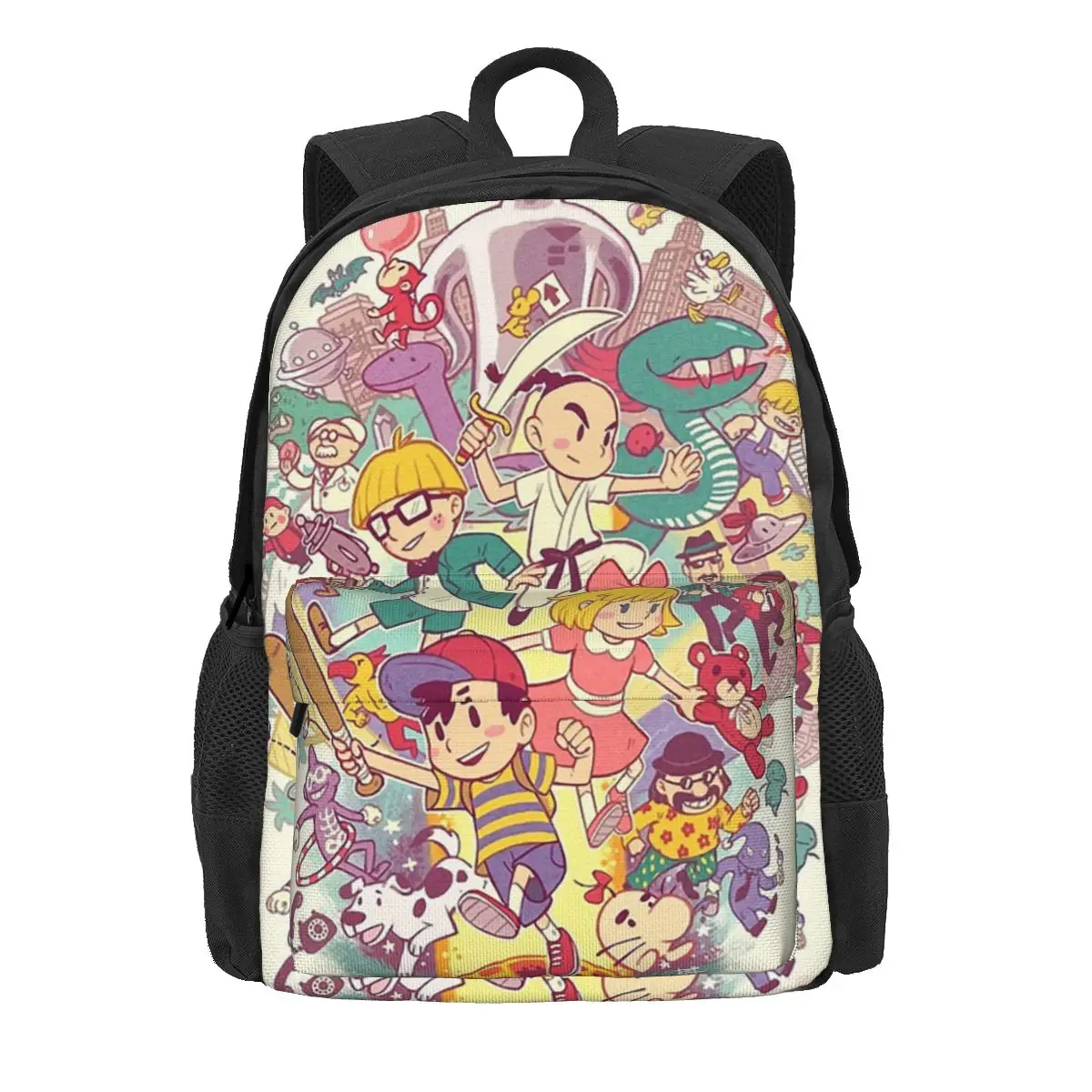 Earthbound Backpacks Boys Girls Bookbag Children School Bags Cartoon Kids Rucksack Laptop Rucksack Shoulder Bag Large Capacity