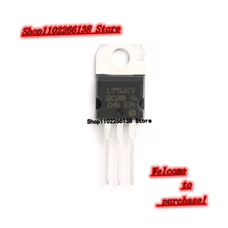 5PCS L7915CV-DG TO-220 L7915CV  L7915  7915 LM7915 MC7915 7915CV 1.5A/-15V