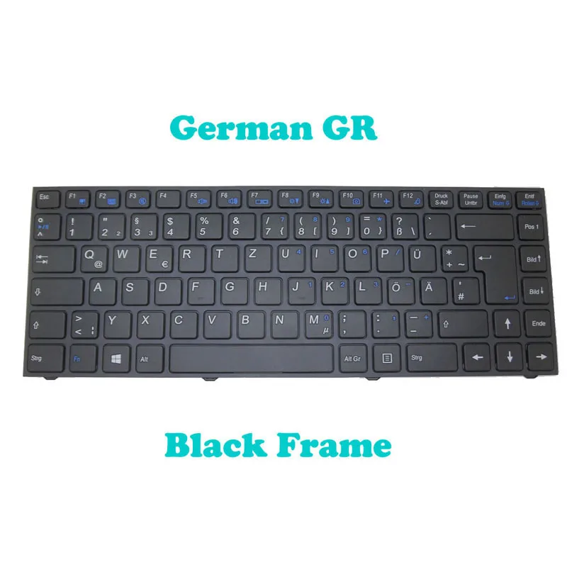 UK GR Keyboard For CLEVO W940 W940SU W945AU W945LU MP-12R76GB-4302 6-80-W9400-190-1 MP-12R76D0-4302 MP-12R76D0-4305 NO Frame