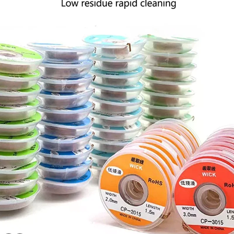 

Средство для удаления олова с припоя, 5 шт., не требующее очистки, низкое остаток, оплетка для распайки проволоки для сварочных деталей