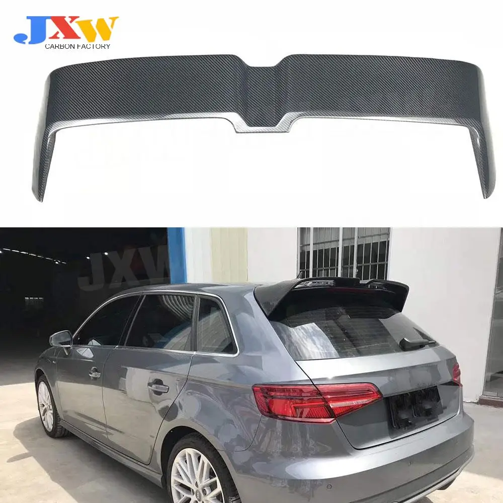 

Carbon Fiber & FRP Rear Roof Spoiler Window Wing For Audi A3 S3 RS3 8V Hatchback 4 Door 2014 2015 2016 2017 2018