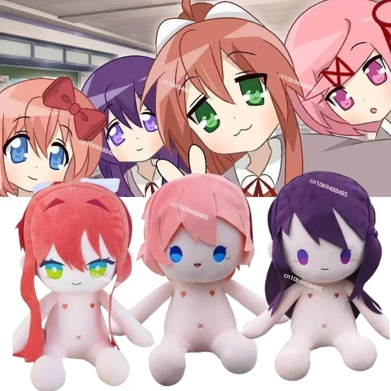 

Anime 40cm Heartbeat Literary Club Plush Toys Anime Cosplay Monika Fumo Stuffed Doll Sayori Yuri Stuffed Pillow For Kid Gifts