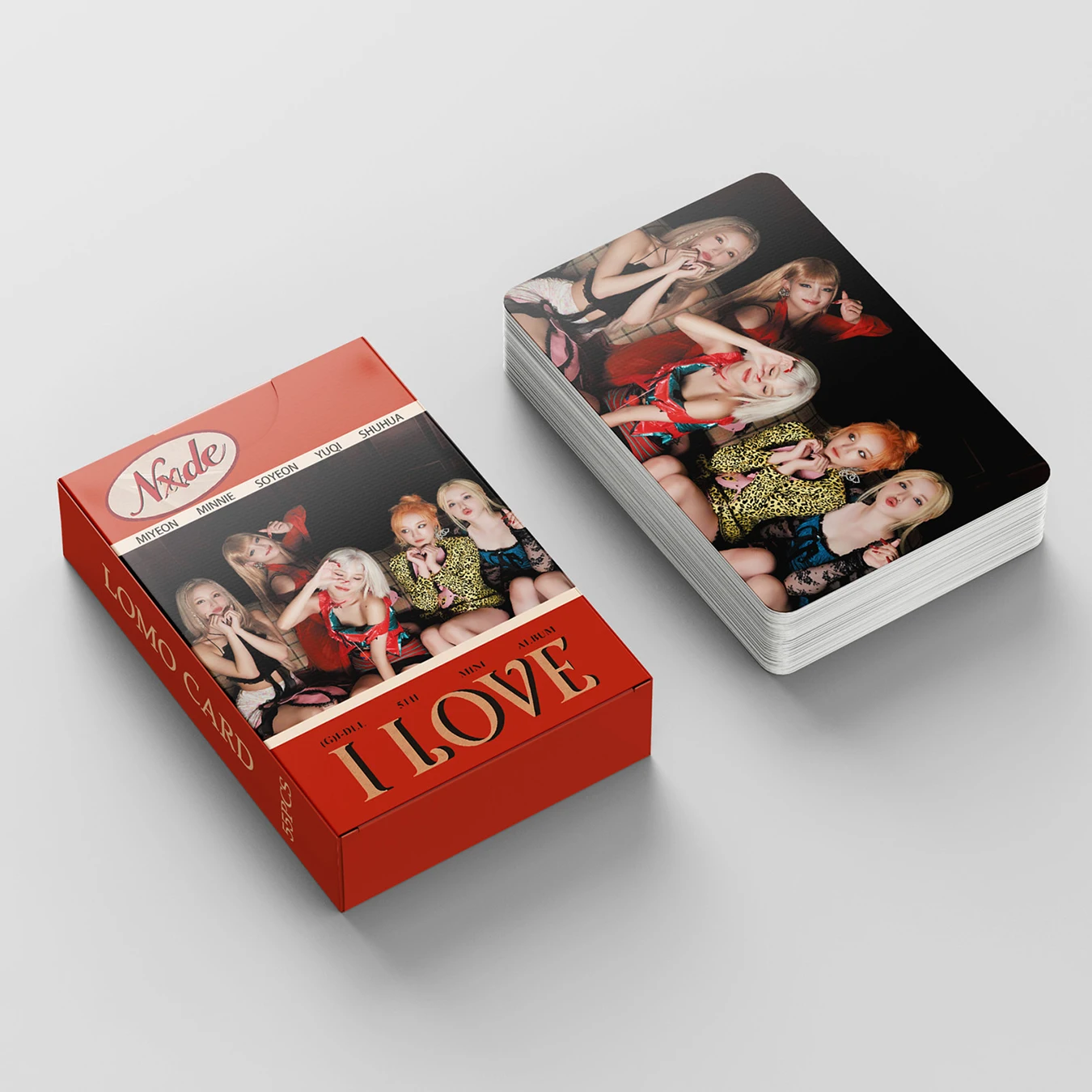 55 Stks/set Kpop Gidle Ansichtkaarten Ik Voel Koningin Lomo Kaarten (G)I-DLE Album Meisjes Ik Brand Fotokaart Ansichtkaart Fans Cadeau 2023