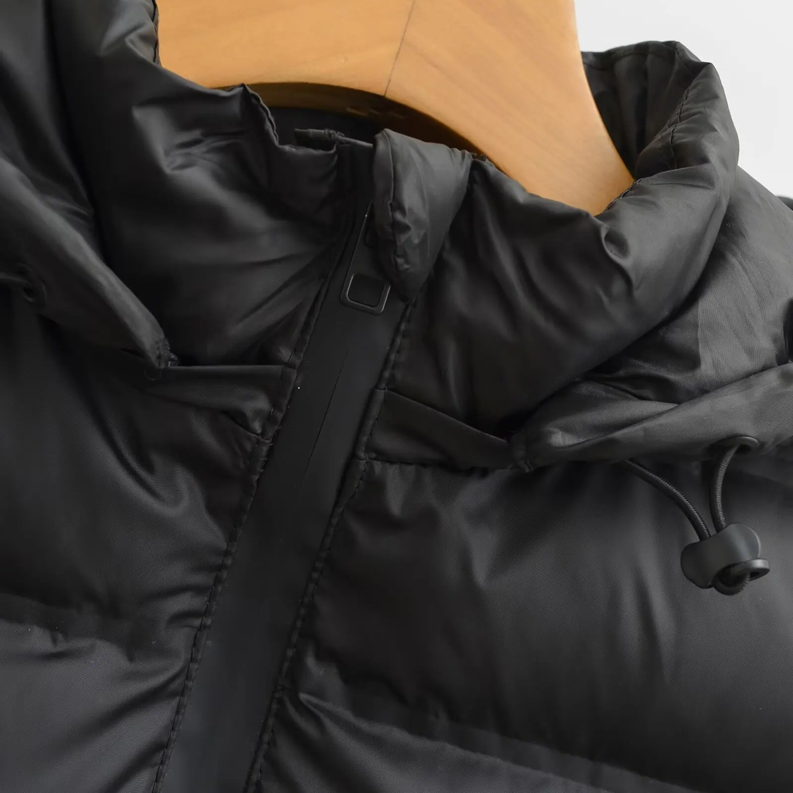 

KASLEAD New Women's Faion Contrast Color Cotton Vest Street Sle Hooded Zipper Pure Color Polyester Fiber 00%