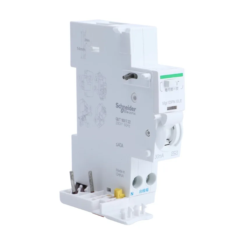 Миниатюрный автоматический выключатель Schneider Electric A9Y VIGI + iDPN A9V VIGI + IC65 1P 2P 3P 4P 40A 63a 30 мА 100 мА, аксессуары для утечки