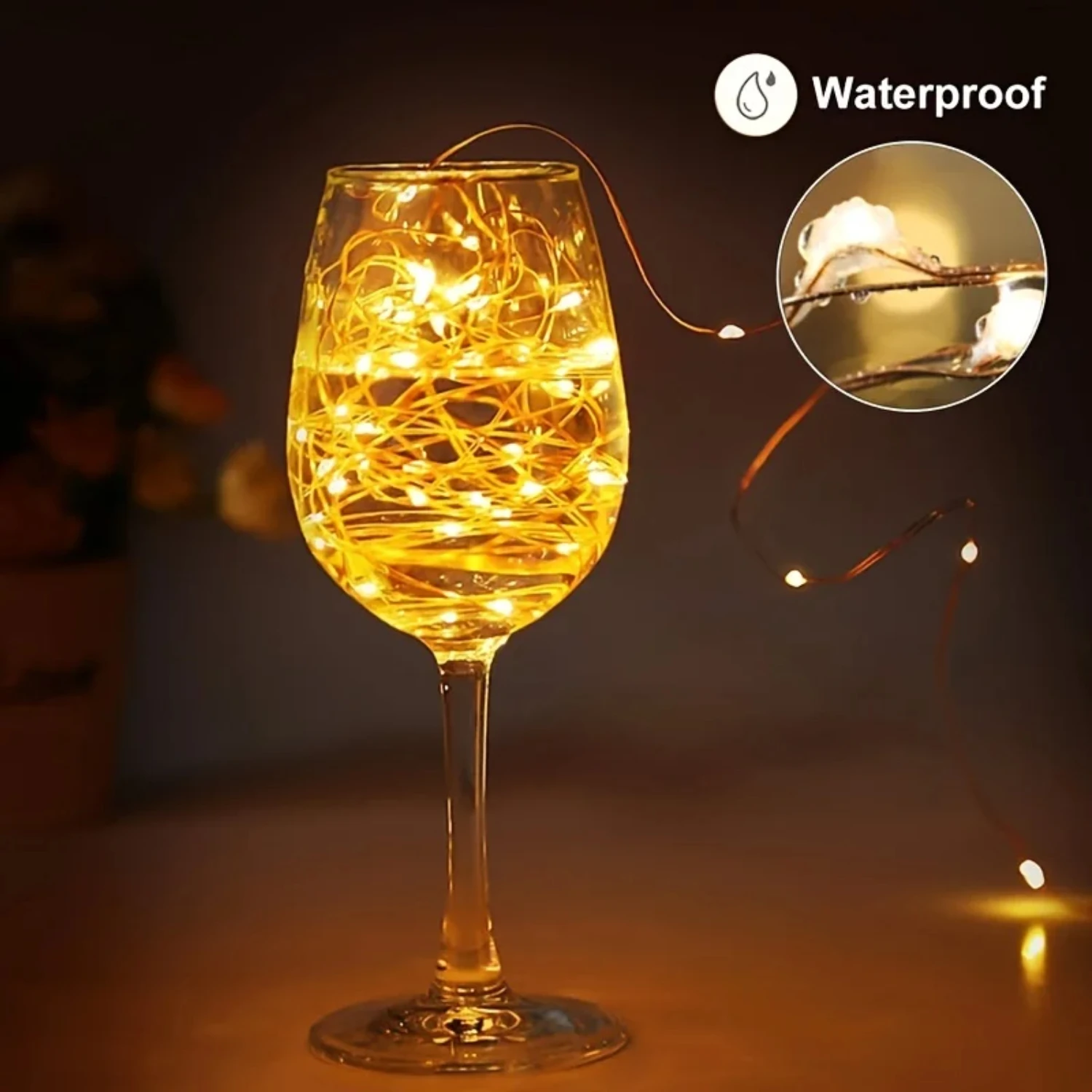 LED Fairy Lights Copper Wire String, Lâmpada ao ar livre, Guirlanda, Árvore de Natal, Decoração de Casamento, Novo, 1 m, 2 m, 5 m, 10m