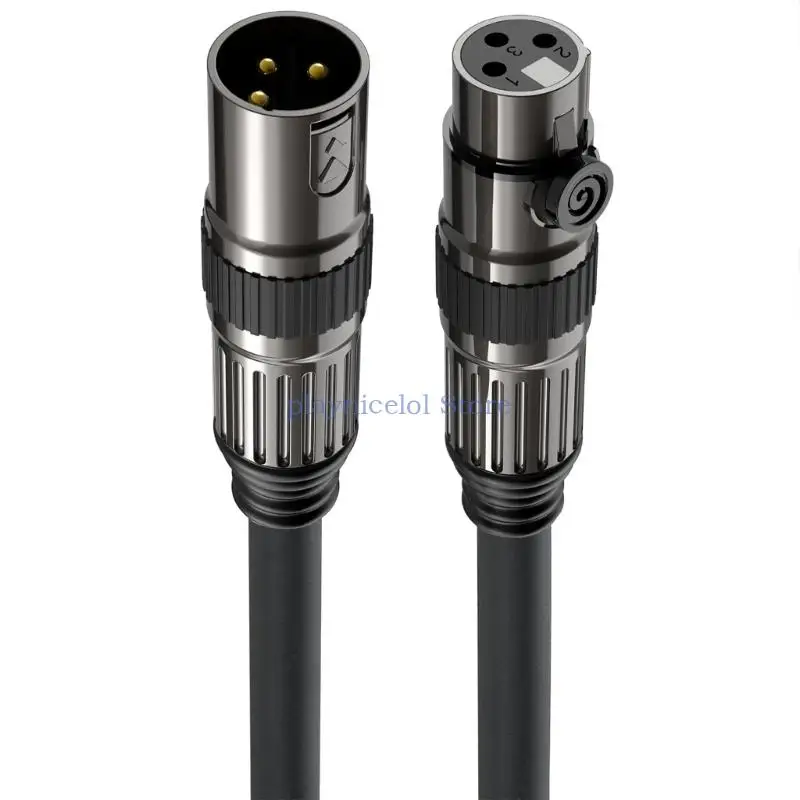 3Pin Male to Female Microphone Cable Stereo Balanced Extension Cord for Mixer Amplifiers Loudspeakers 1m/2m/5m Long