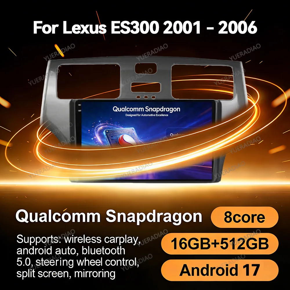 Android 17 Car Radio For Lexus ES300 ES330 XV30 ES250 2001 - 2006 Multimedia Stereo Video Player Carplay Auto GPS NAVI 4G WIFI