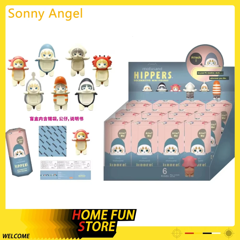 Sonny Angel Mofusand Sandy Cats Series Mini Figures Action Figures Cute Hippers Mysterious Toys Doll Gift Customized Kids Gifts